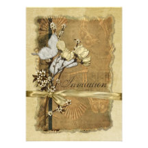 Vintage Flowers Announcements