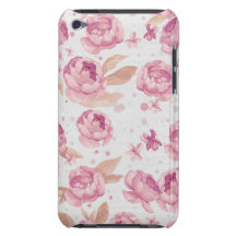 vintage flowers barely there iPod case