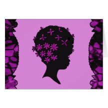 Vintage Flowers In Afro Cards