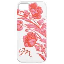 Vintage Flowers in Bold Colours, Orange and Pink