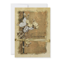 Vintage Flowers Announcements