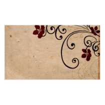 Vintage flowers Profile Card Business Card