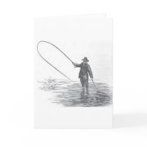 Vintage Fly Fishing Art Cards