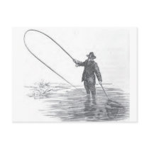 Vintage Fly Fishing Art Postcards