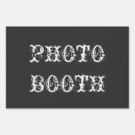 Vintage font booth wedding or party chic yard signs