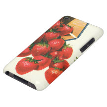 Vintage Food, Organic Fruit; Strawberry Basket Case-Mate iPod Touch Case