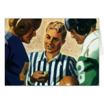 Vintage Football Coin Toss Christmas Card