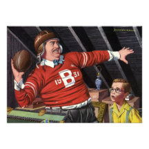 Vintage Football Dad and Son Custom Announcements