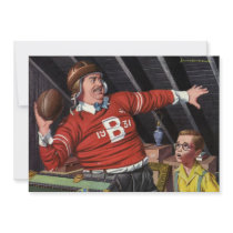 Vintage Football Dad and Son Custom Announcements