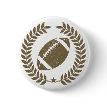 Vintage Football Olive Leaf and Star Pinback Buttons