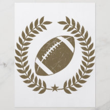Vintage Football Olive Leaf and Star Full Color Flyer