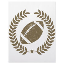 Vintage Football Olive Leaf and Star Personalized Letterhead
