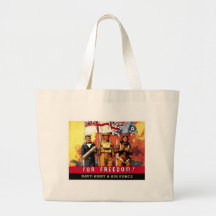 VIntage For Freedom Navy, Army, Air Force recruiti Bag