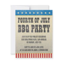 Vintage Fourth of July Party Invitation
