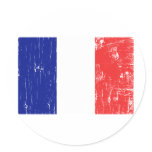 Vintage France Round Stickers
