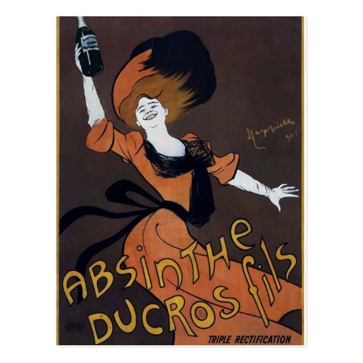 Vintage French Absinthe Poster Post Card