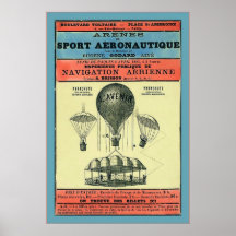 Vintage French Aeronautic Exhibition ~ 1885 Print