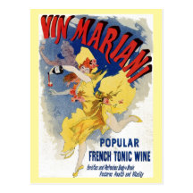 Vintage French bellé époque wine aperitif ad Post Cards