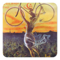 Vintage French Bicycle Art Sticker