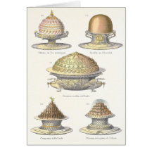 Vintage French Cakes and Soufflees Birthday Card