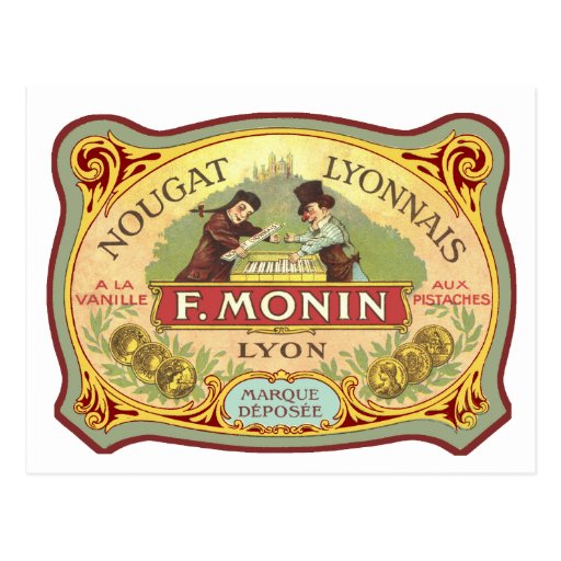 Vintage French Candy Label Post Card