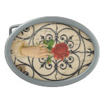 Vintage french chic noir mystery hand Iron gate Belt Buckle
