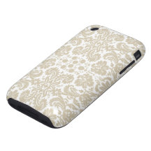 Vintage french floral art nouveau pattern tough iPhone 3 case