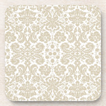 Vintage french floral art nouveau pattern beverage coaster