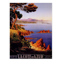 Vintage French Riviera, France - Post Card