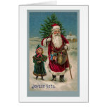 "Vintage French Santa Claus" Card