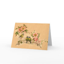 Vintage Friends- Floral & Birds-Card