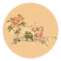 Vintage Friends- Floral & Birds- Sticker