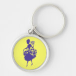 Vintage Frilly Lady Key Chain