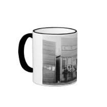 Vintage Frontier Town 4 Coffee Mugs