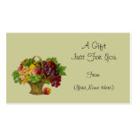 Vintage Fruit Basket Personalized Gift Card Tag Business Card Template