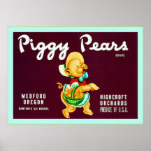 Vintage Fruit Crate Label Poster