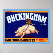 Vintage Fruit Crate Label Posters