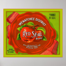 Vintage Fruit Crate Label Print