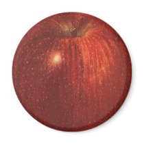 Vintage Fruit; Ripe Red Delicious Apple Refrigerator Magnets