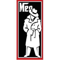 Vintage Gangster Restroom plaque - mens room Photo Cutouts