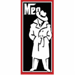 Vintage Gangster Restroom plaque - mens room photo sculptures