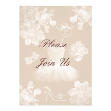 Vintage Gardenia Bridal Shower Invitation