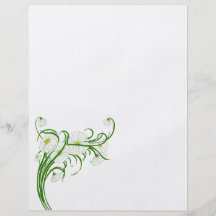 Vintage Gerber Daisy Flowers Spring Floral Bouquet Flyer Design