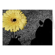 Vintage Gerbera Daisy Greeting Card