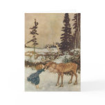 Vintage Gerda and the Reindeer by Edmund Dulac Greeting Cards