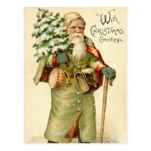 Vintage German Santa Postcard