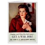 Vintage Get A War Job Women's Poster Card
