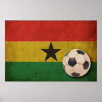 Vintage Ghana Football Print