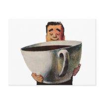 Vintage Giant Cup of Coffee Postcard