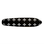 Vintage Gifts for Girls : White Fleur de Lis Skateboard